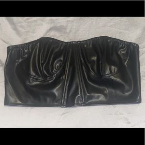 Black bandeau top from pretty little things